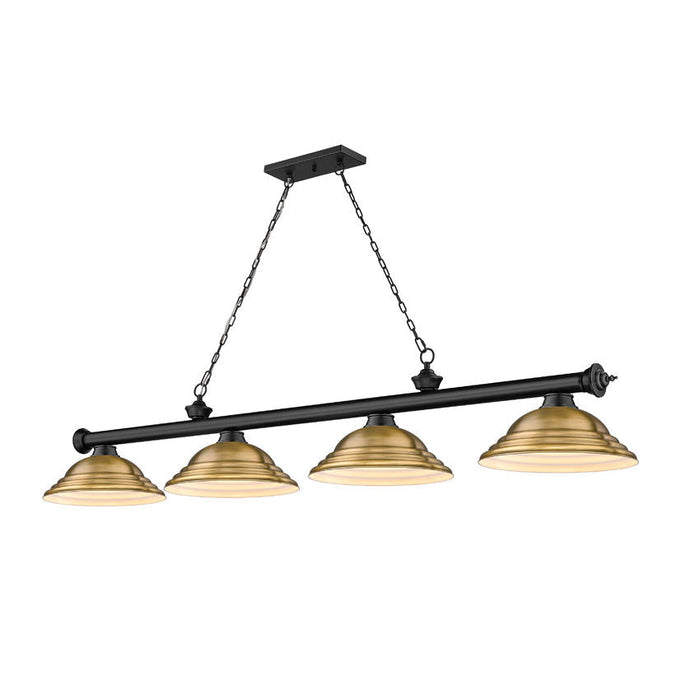 Z-Lite Cordon Matte Black 4 Light Billiard 2306-4MB-SRB | theLightShop