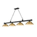 Z-Lite Cordon Matte Black 4 Light Billiard 2306-4MB-SRB | theLightShop