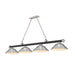 Z-Lite Cordon Matte Black Brushed Nickel 4 Light Billiard 2306-4MB-BN-SBN | theLightShop