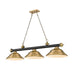 Z-Lite Cordon Matte Black Rubbed Brass 3 Light Billiard 2306-3MB-RB-SRB | theLightShop