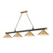 Z-Lite Cordon Matte Black Rubbed Brass 4 Light Billiard 2306-4MB-RB-RB15 | theLightShop
