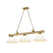 Z-Lite Cordon Rubbed Brass 3 Light Billiard 2306-3RB-AMO14 | theLightShop