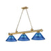 Z-Lite Cordon Rubbed Brass 3 Light Billiard 2306-3RB-ARDB | theLightShop