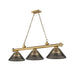 Z-Lite Cordon Rubbed Brass 3 Light Billiard 2306-3RB-ARS | theLightShop