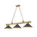 Z-Lite Cordon Rubbed Brass 3 Light Billiard 2306-3RB-BRZ15 | theLightShop