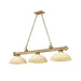 Z-Lite Cordon Rubbed Brass 3 Light Billiard 2306-3RB-DGM14 | theLightShop