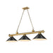 Z-Lite Cordon Rubbed Brass 3 Light Billiard 2306-3RB-MB15 | theLightShop