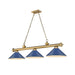 Z-Lite Cordon Rubbed Brass 3 Light Billiard 2306-3RB-MNB | theLightShop