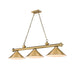Z-Lite Cordon Rubbed Brass 3 Light Billiard 2306-3RB-RB15 | theLightShop
