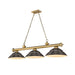 Z-Lite Cordon Rubbed Brass 3 Light Billiard 2306-3RB-SBRZ | theLightShop