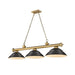 Z-Lite Cordon Rubbed Brass 3 Light Billiard 2306-3RB-SMB | theLightShop