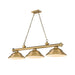 Z-Lite Cordon Rubbed Brass 3 Light Billiard 2306-3RB-SRB | theLightShop
