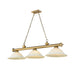 Z-Lite Cordon Rubbed Brass 3 Light Billiard 2306-3RB-WM16 | theLightShop