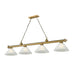 Z-Lite Cordon Rubbed Brass 4 Light Billiard 2306-4RB-AWL14 | theLightShop