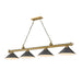 Z-Lite Cordon Rubbed Brass 4 Light Billiard 2306-4RB-BRZ15 | theLightShop