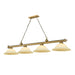 Z-Lite Cordon Rubbed Brass 4 Light Billiard 2306-4RB-GM16 | theLightShop