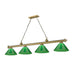 Z-Lite Cordon Rubbed Brass 4 Light Billiard 2306-4RB-PGR | theLightShop