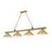 Z-Lite Cordon Rubbed Brass 4 Light Billiard 2306-4RB-RB15 | theLightShop