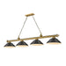 Z-Lite Cordon Rubbed Brass 4 Light Billiard 2306-4RB-SMB | theLightShop