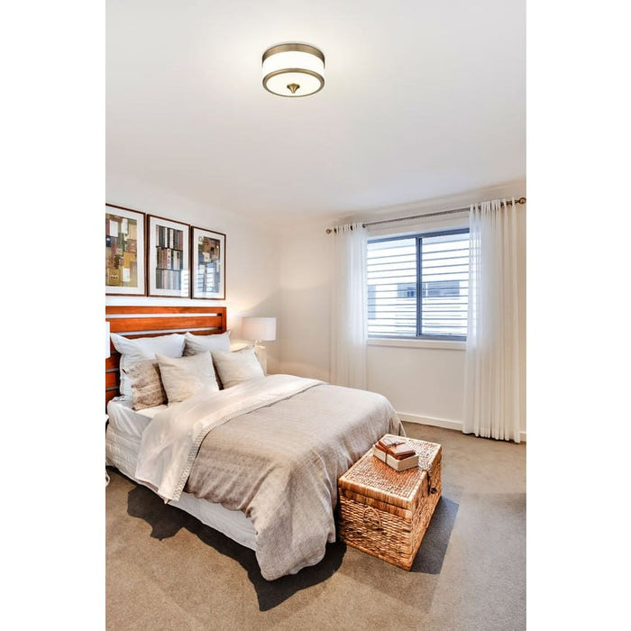 Z-Lite Cosmopolitan Heritage Brass Flushmount 307F-HBR | theLightShop