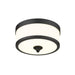 Z-Lite Cosmopolitan Matte Black Flushmount 307F-MB | theLightShop