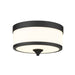 Z-Lite Cosmopolitan Matte Black Flushmount 307F-MB | theLightShop