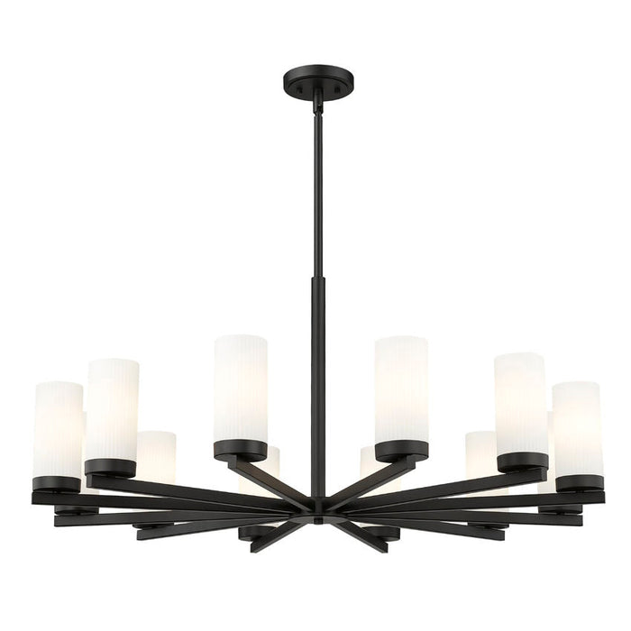 Z-Lite Danica Chandelier Matte Black 12 Light 3044-12MB | theLightShop