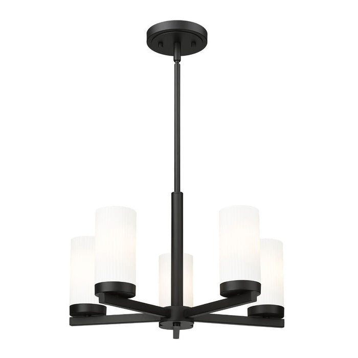 Z-Lite Danica Chandelier Matte Black 5 Light 3044-5MB | theLightShop