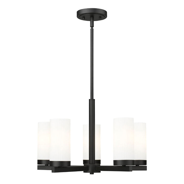 Z-Lite Danica Chandelier Matte Black 5 Light 3044-5MB | theLightShop