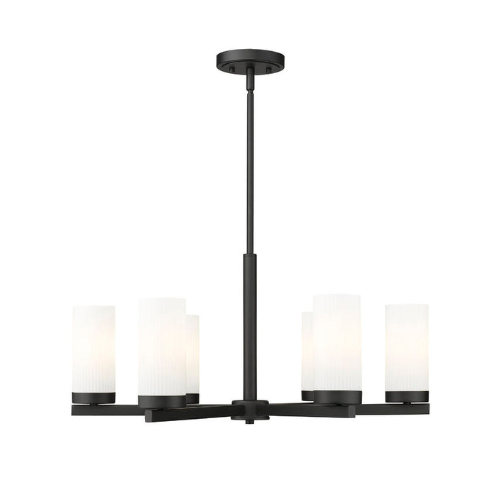 Z-Lite Danica Chandelier Matte Black 6 Light 3044-6MB | theLightShop