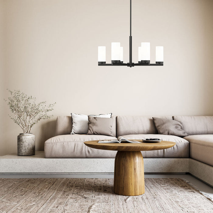 Z-Lite Danica Chandelier Matte Black 6 Light 3044-6MB | theLightShop