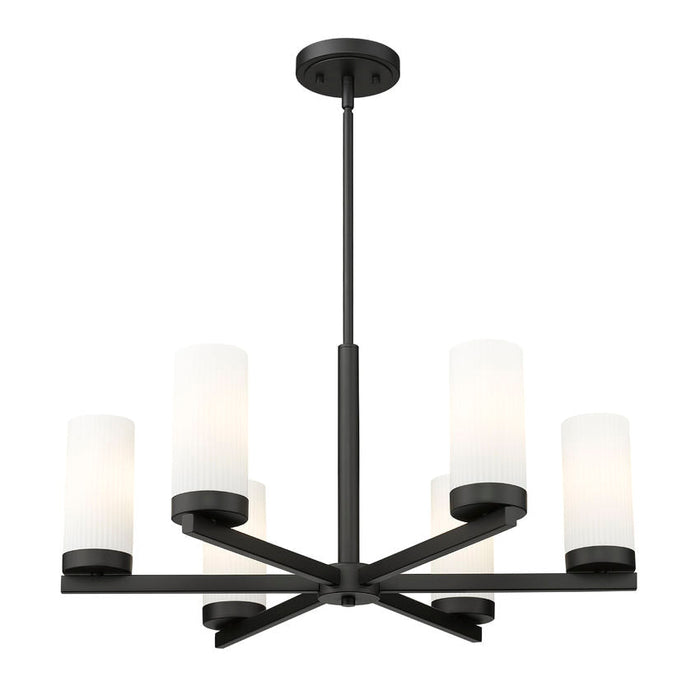 Z-Lite Danica Chandelier Matte Black 6 Light 3044-6MB | theLightShop