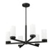 Z-Lite Danica Chandelier Matte Black 6 Light 3044-6MB | theLightShop
