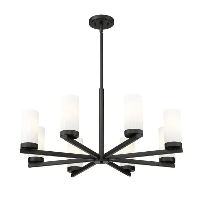 Z-Lite Danica Chandelier Matte Black 8 Light 3044-8MB | theLightShop