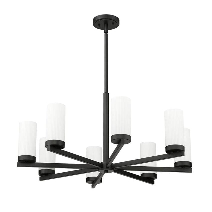 Z-Lite Danica Chandelier Matte Black 8 Light 3044-8MB | theLightShop