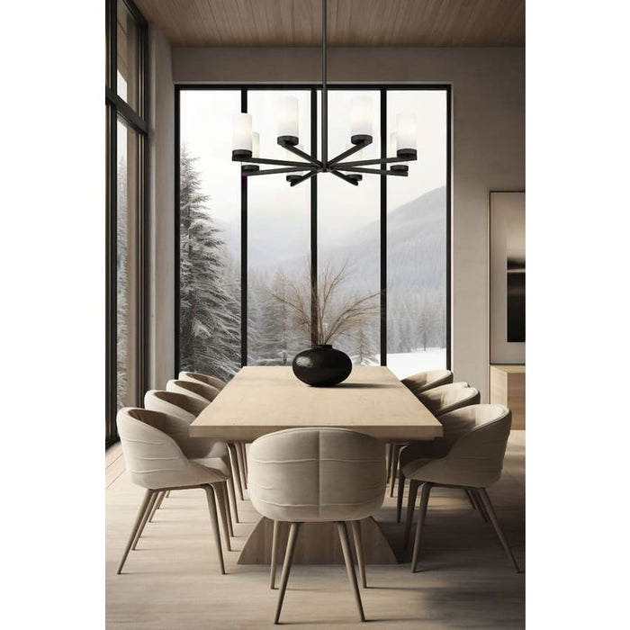 Z-Lite Danica Chandelier Matte Black 8 Light 3044-8MB | theLightShop