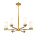 Z-Lite Danica Chandelier Modern Gold 6 Light 3044-6MGLD | theLightShop