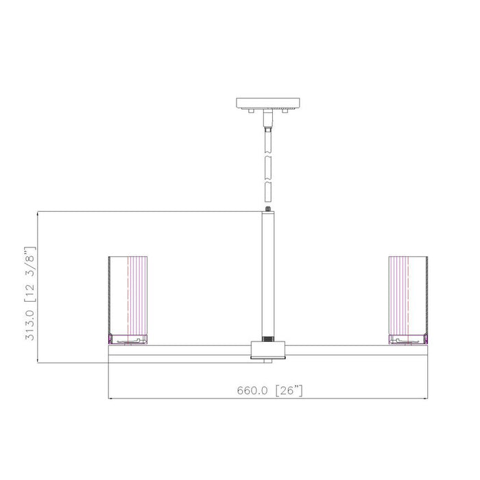 Z-Lite Danica Chandelier Modern Gold 6 Light 3044-6MGLD | theLightShop