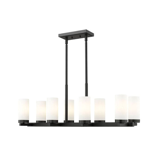 Z-Lite Danica Linear Chandelier Matte Black 8 Light 3044-8L-MB | theLightShop