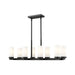 Z-Lite Danica Linear Chandelier Matte Black 8 Light 3044-8L-MB | theLightShop