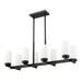 Z-Lite Danica Linear Chandelier Matte Black 8 Light 3044-8L-MB | theLightShop