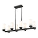 Z-Lite Danica Linear Chandelier Matte Black 8 Light 3044-8L-MB | theLightShop