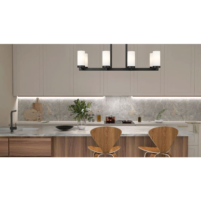 Z-Lite Danica Linear Chandelier Matte Black 8 Light 3044-8L-MB | theLightShop