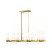 Z-Lite Danica Linear Chandelier Modern Gold 8 Light 3044-8L-MGLD | theLightShop