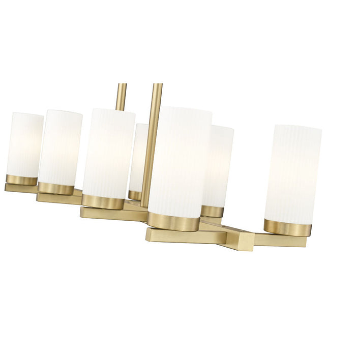 Z-Lite Danica Linear Chandelier Modern Gold 8 Light 3044-8L-MGLD | theLightShop