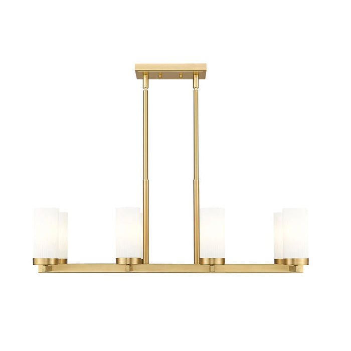 Z-Lite Danica Linear Chandelier Modern Gold 8 Light 3044-8L-MGLD | theLightShop