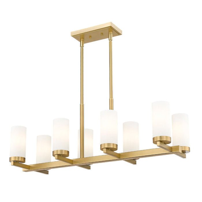 Z-Lite Danica Linear Chandelier Modern Gold 8 Light 3044-8L-MGLD | theLightShop