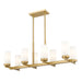 Z-Lite Danica Linear Chandelier Modern Gold 8 Light 3044-8L-MGLD | theLightShop