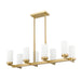 Z-Lite Danica Linear Chandelier Modern Gold 8 Light 3044-8L-MGLD | theLightShop
