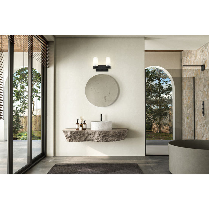 Z-Lite Danica Vanity Matte Black 2 Light 3044-2V-MB | theLightShop